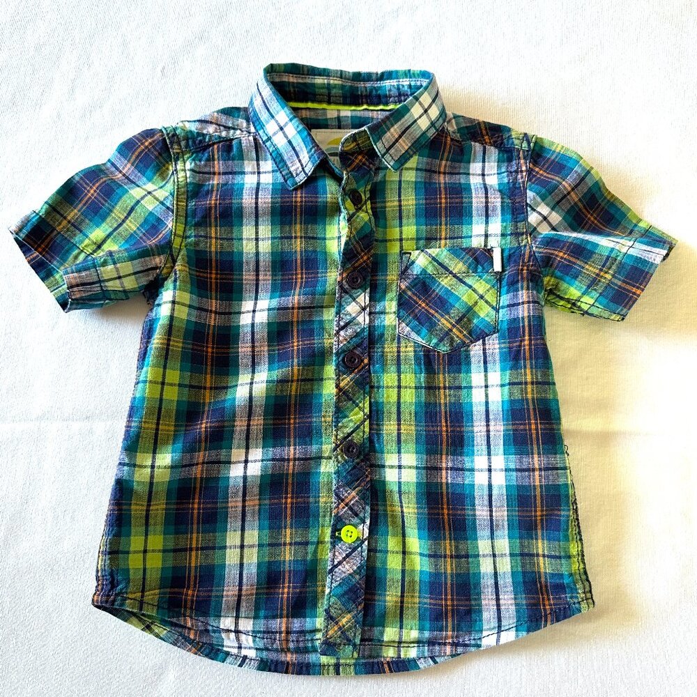 Boys Point Cove Short Sleeve Button Down Shirt Size 4